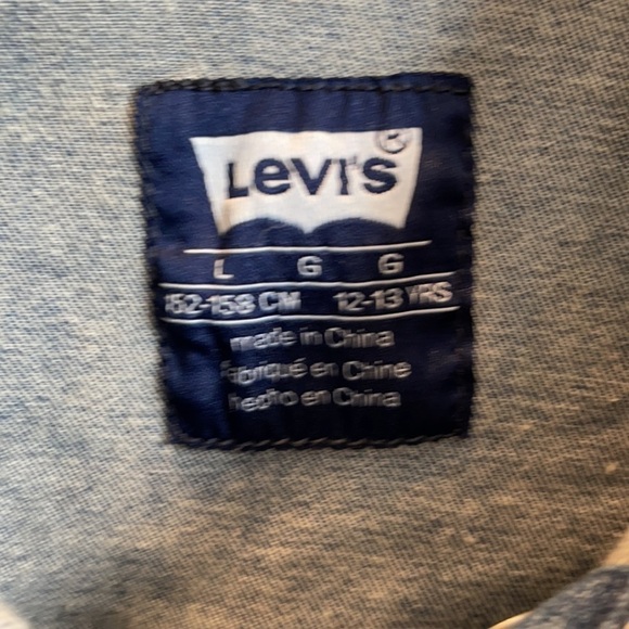 LEVI'S Girls Trucker Denim Jean Jacket Medium Wash - Picture 2 of 8
